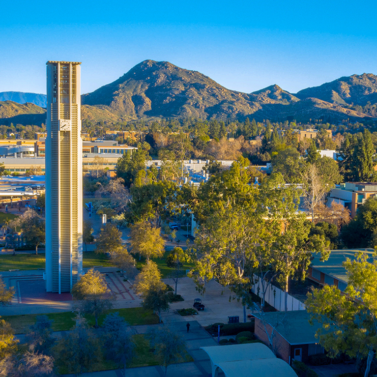 Ariel UCR image with the iconic Belltower