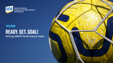 A soccer ball on a blue background with text regarding the course.